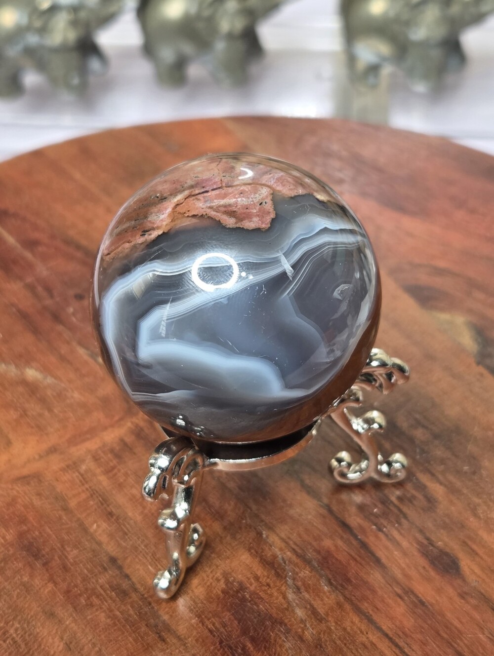 Volcano Agate Sphere (Uv Reactive) Stabilty B